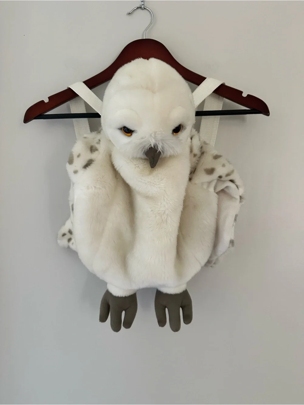 Harry Potter Hedwig Snow Owl Plush Carrier Backpack